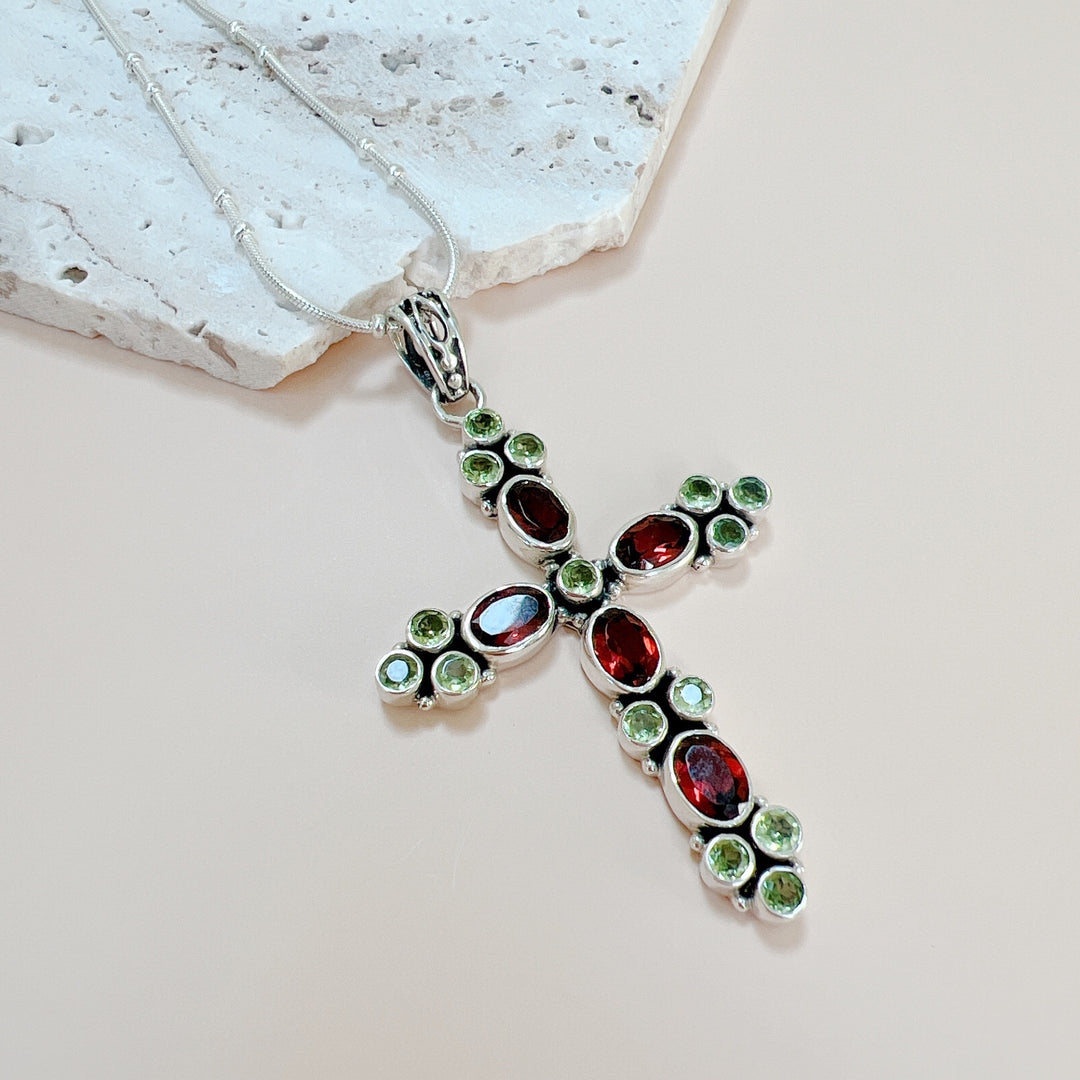 Garnet & Peridot Pendant