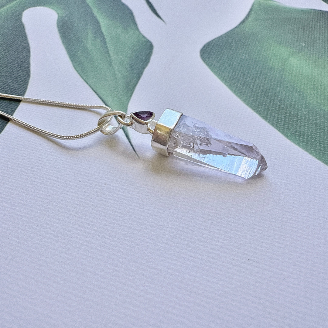 Lavender & Amethyst Pendant