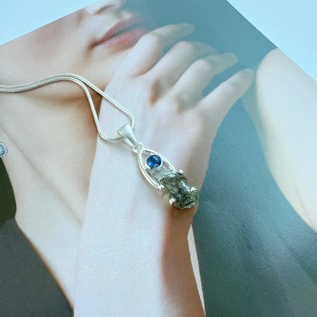 Tanzanite & Moldavite Pendant
