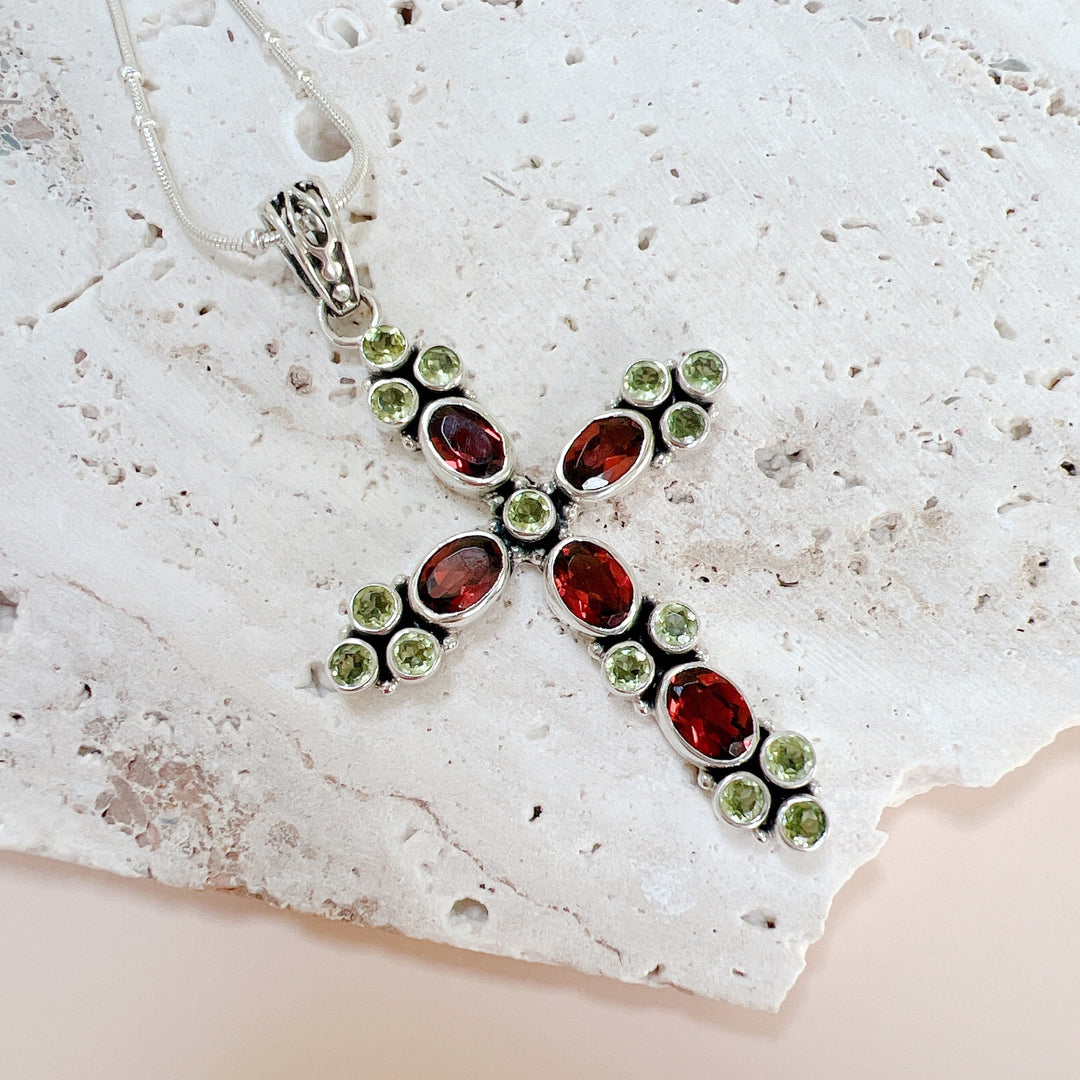 Garnet & Peridot Pendant