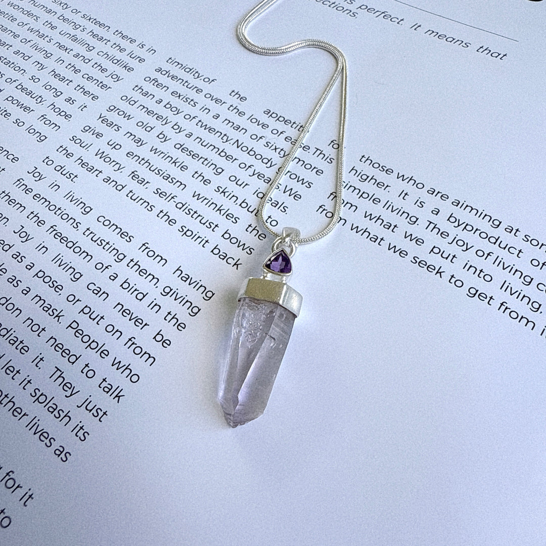 Lavender & Amethyst Pendant