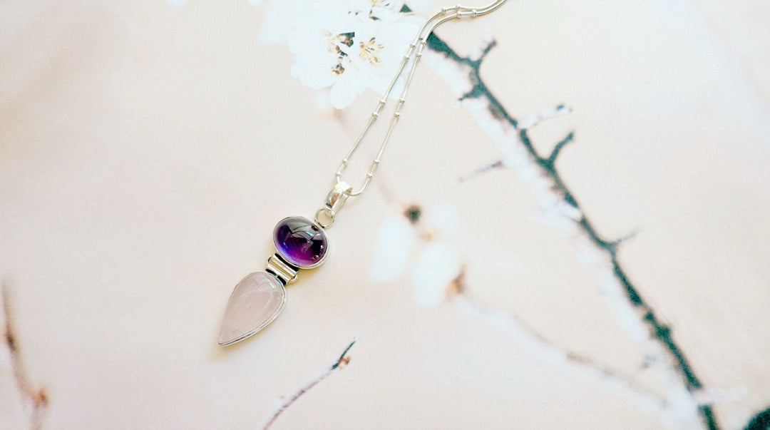 Amethyst & Rose Quartz Pendant