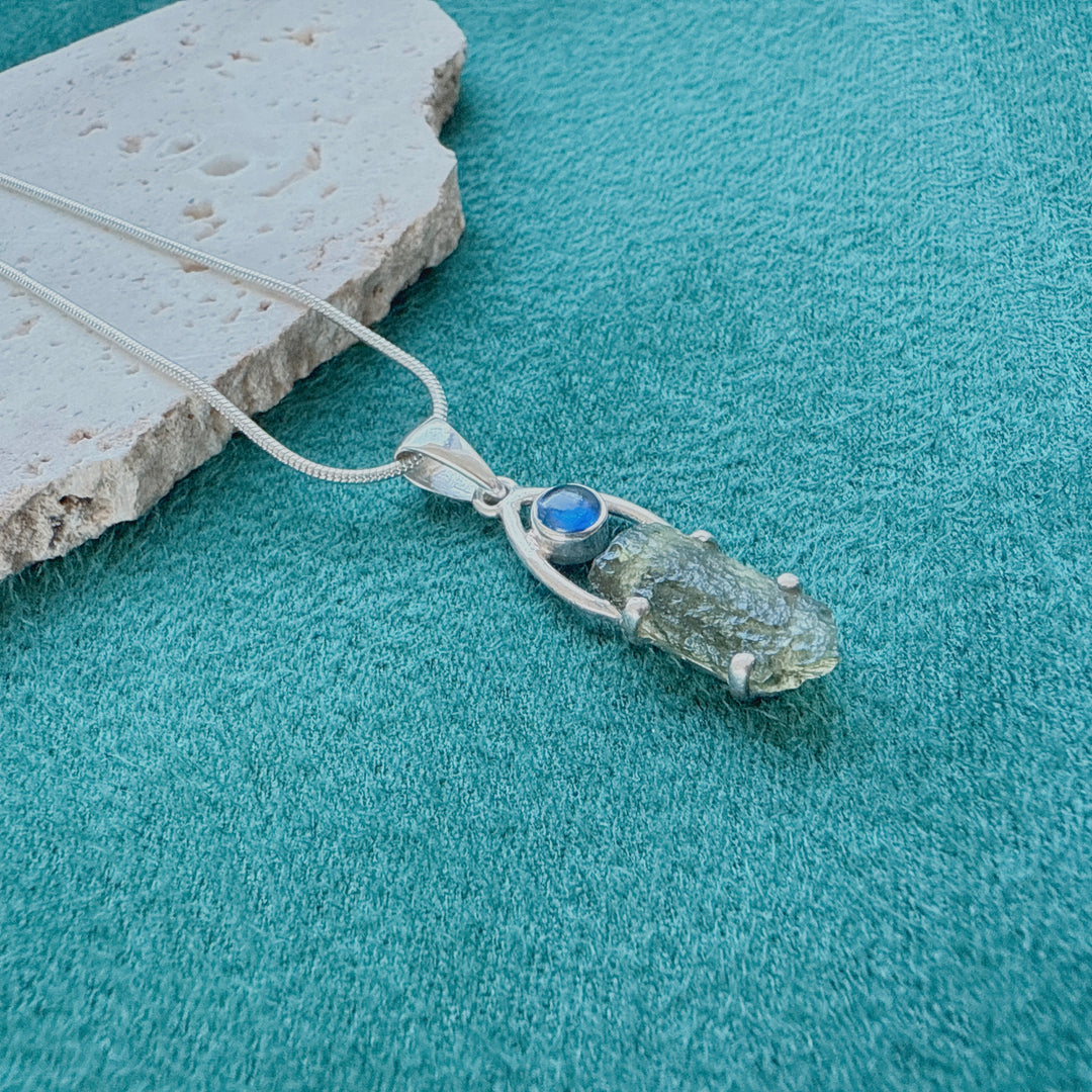 Tanzanite & Moldavite Pendant
