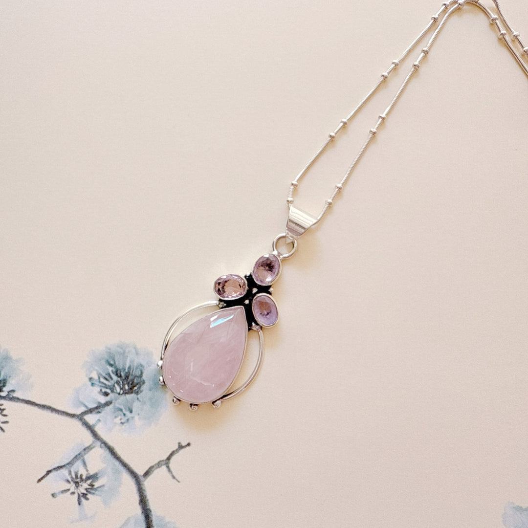 Rose Quartz & Pink Kunzite Pendant