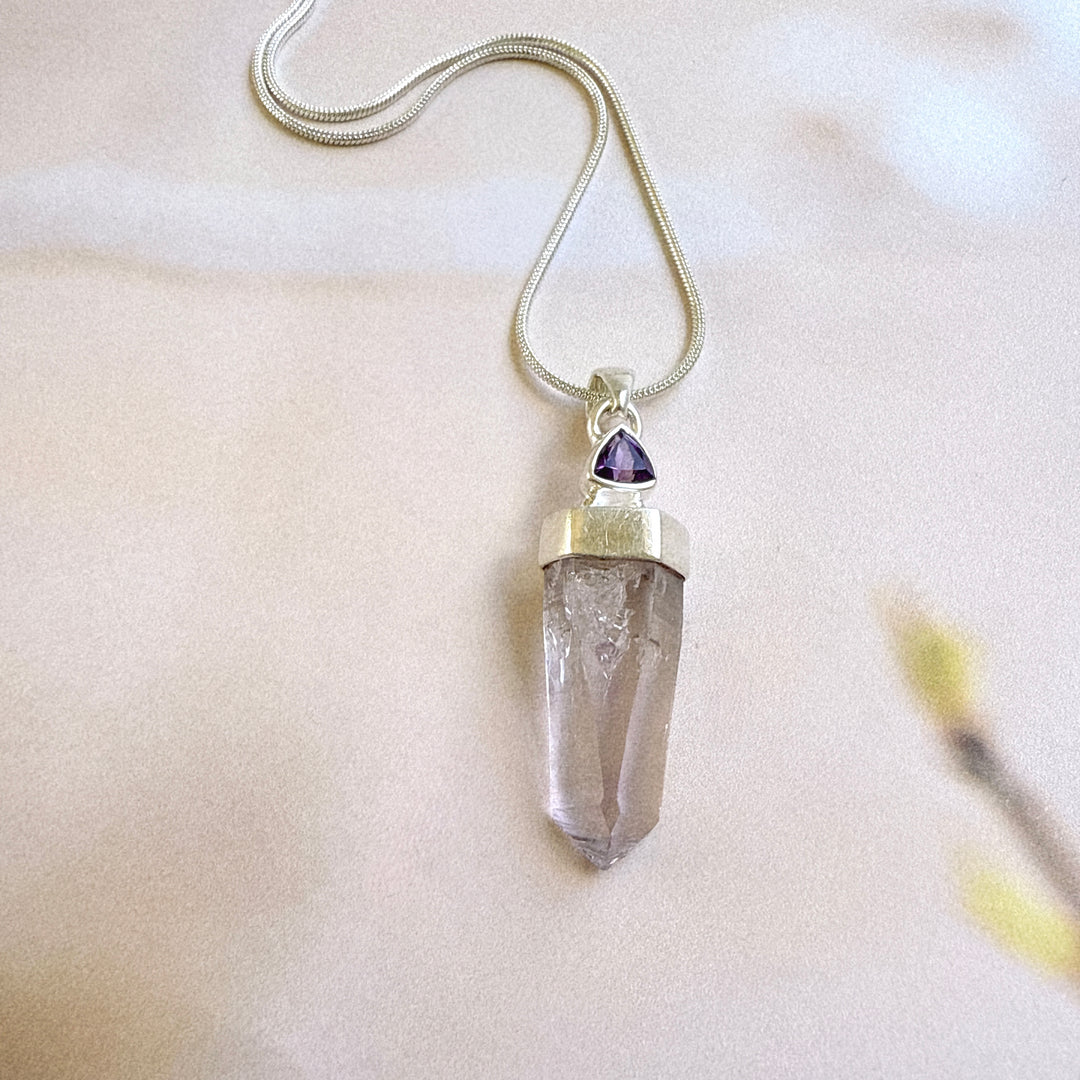 Lavender & Amethyst Pendant