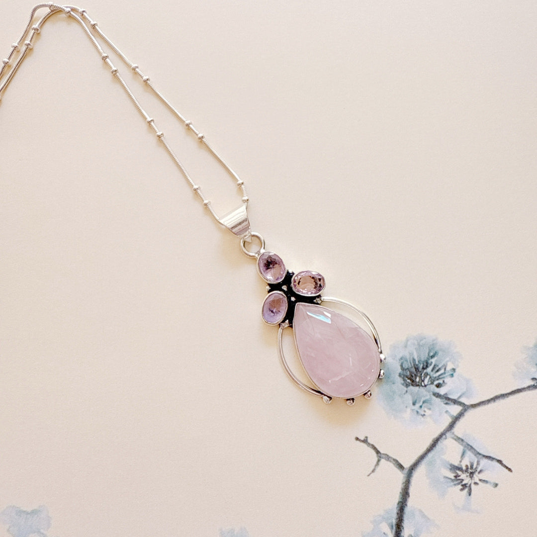 Rose Quartz & Pink Kunzite Pendant