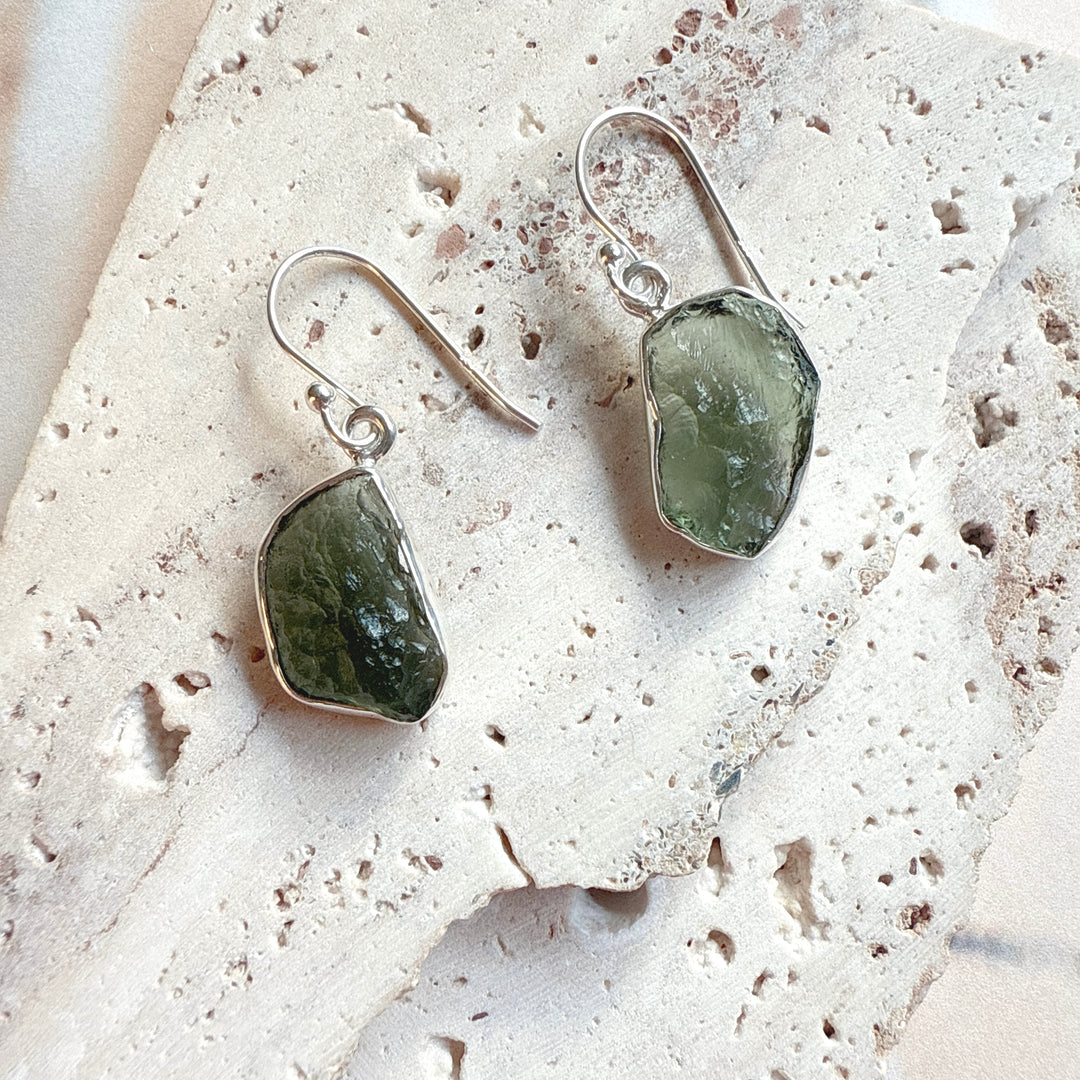 Moldavite Earrings