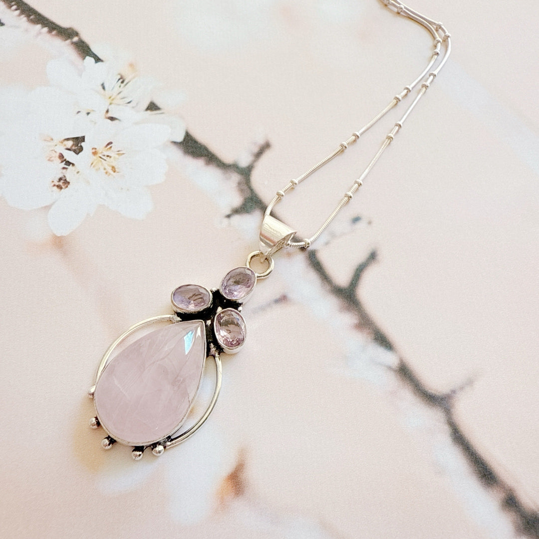 Rose Quartz & Pink Kunzite Pendant
