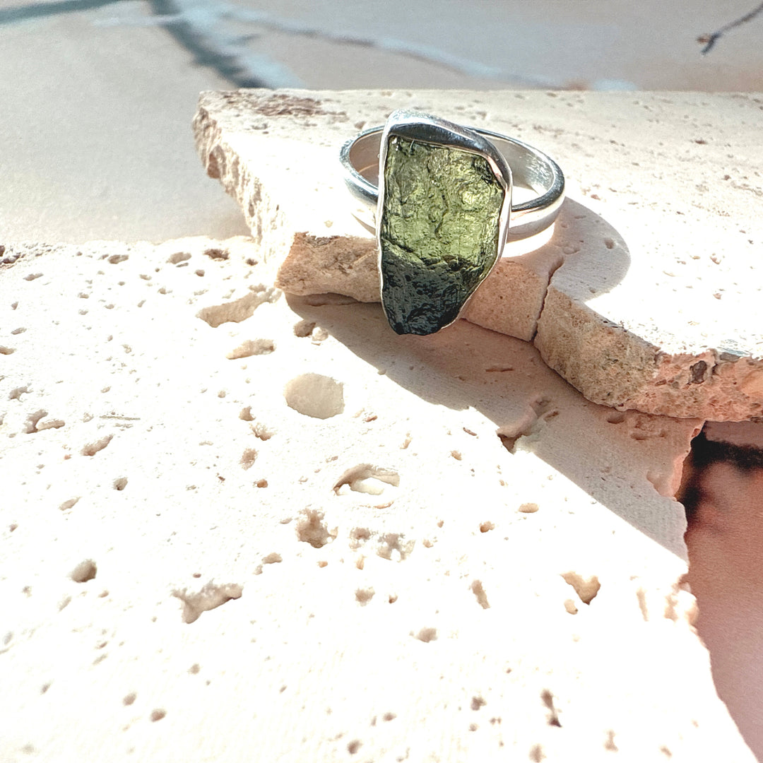 Moldavite Ring