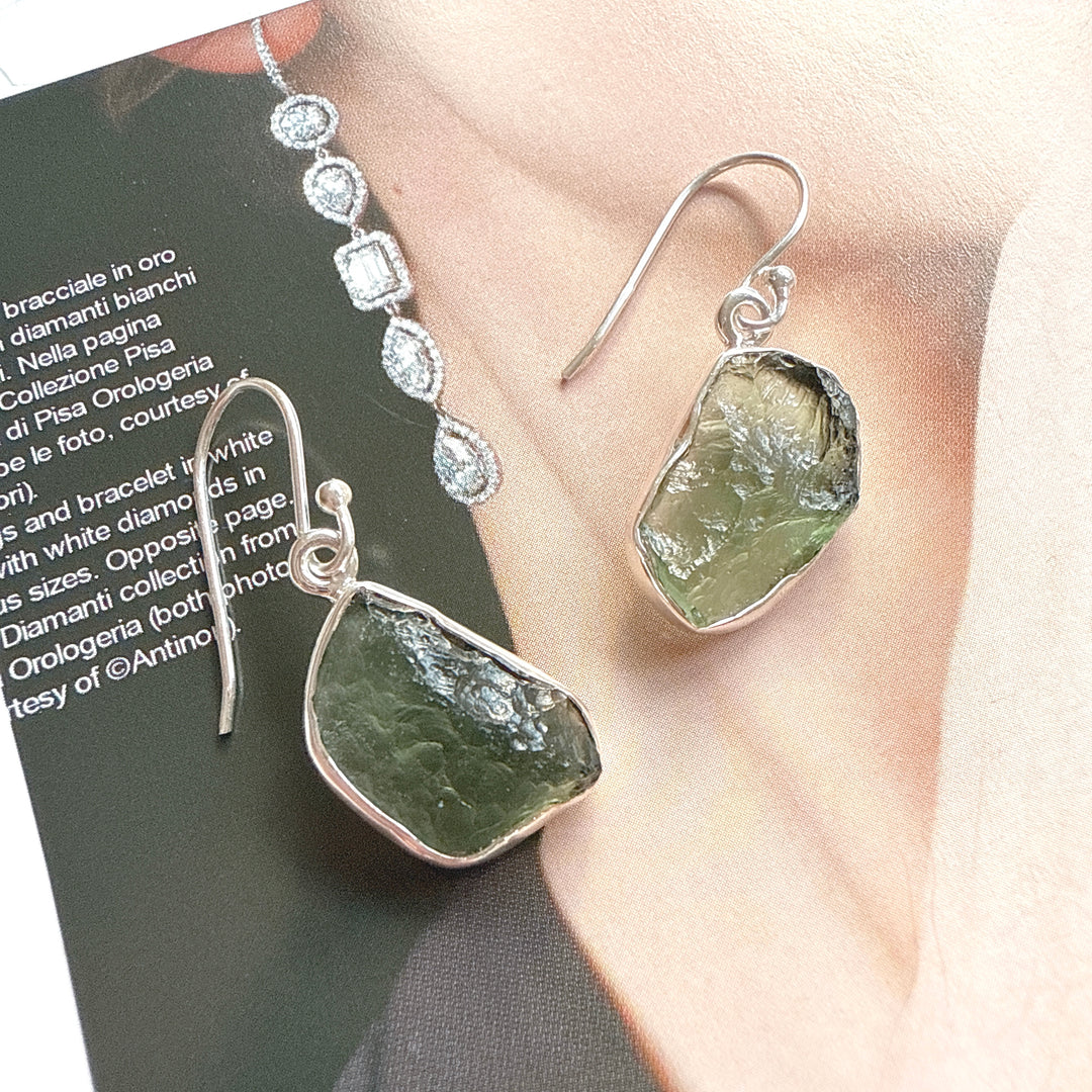 Moldavite Earrings