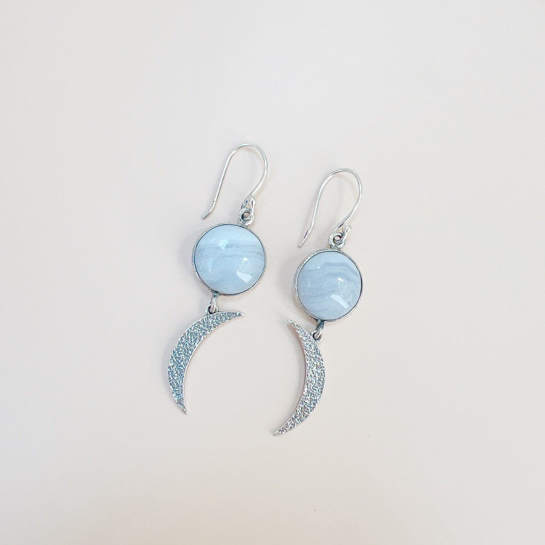 Blue Lace Agate Earrings