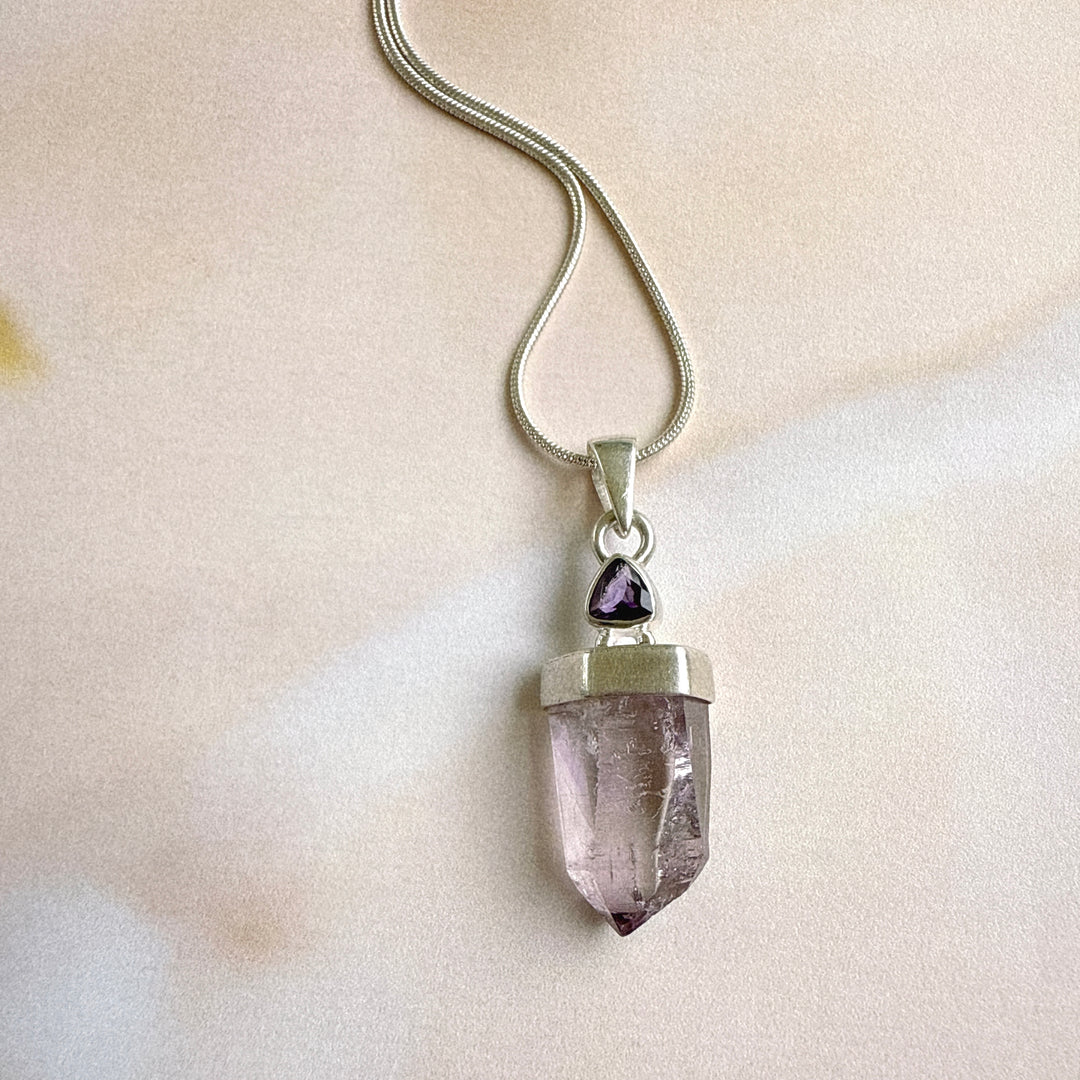 Lavender & Amethyst Pendant