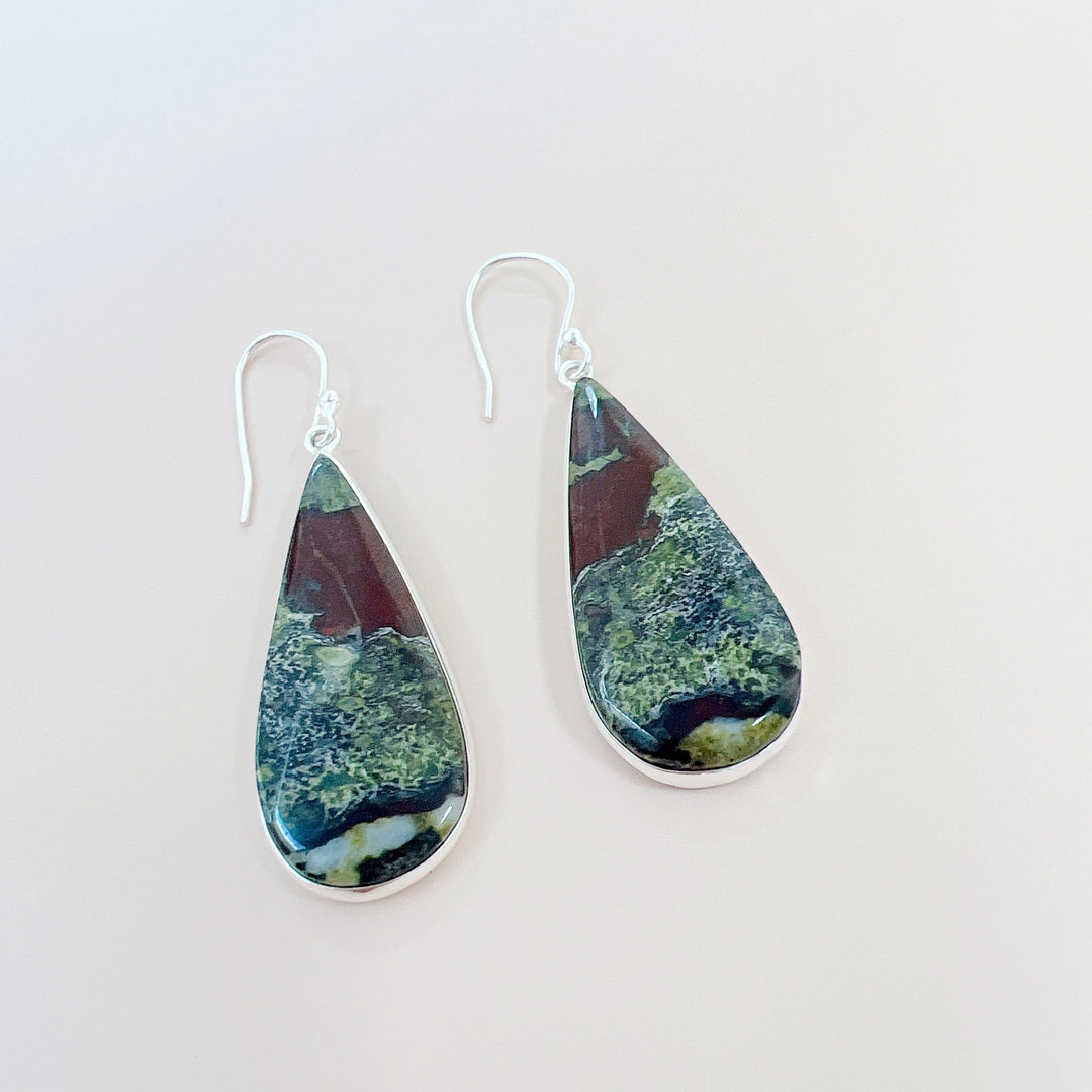 Dragon Blood Stone Earrings