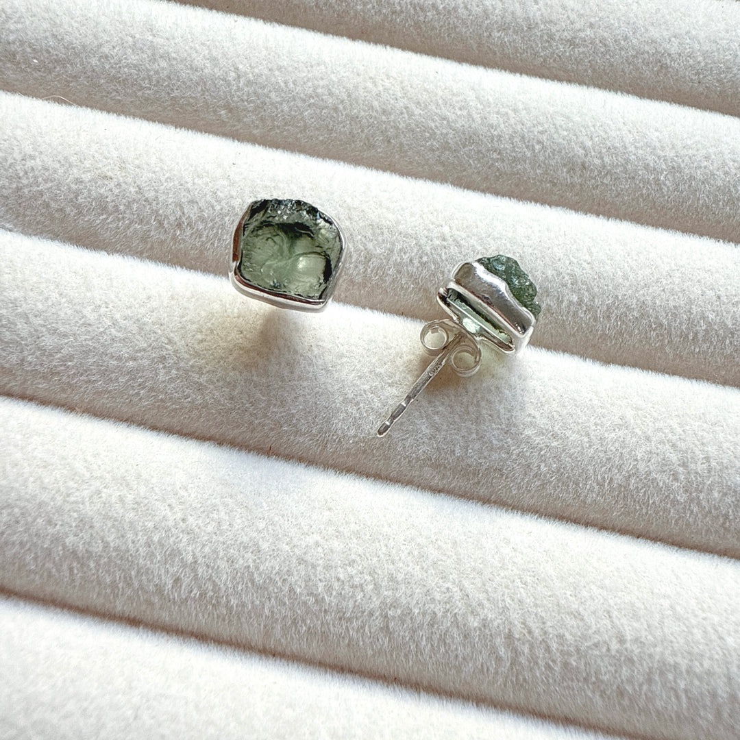 Moldavite Studs