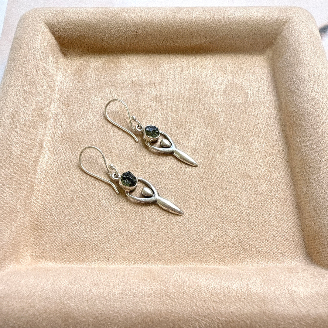 Moldavite Earrings