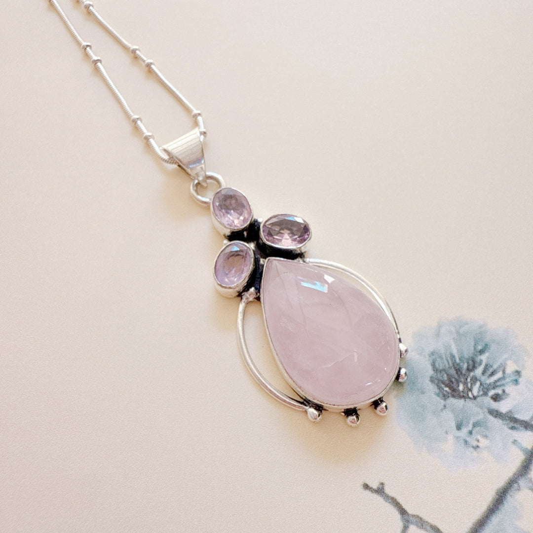 Rose Quartz & Pink Kunzite Pendant