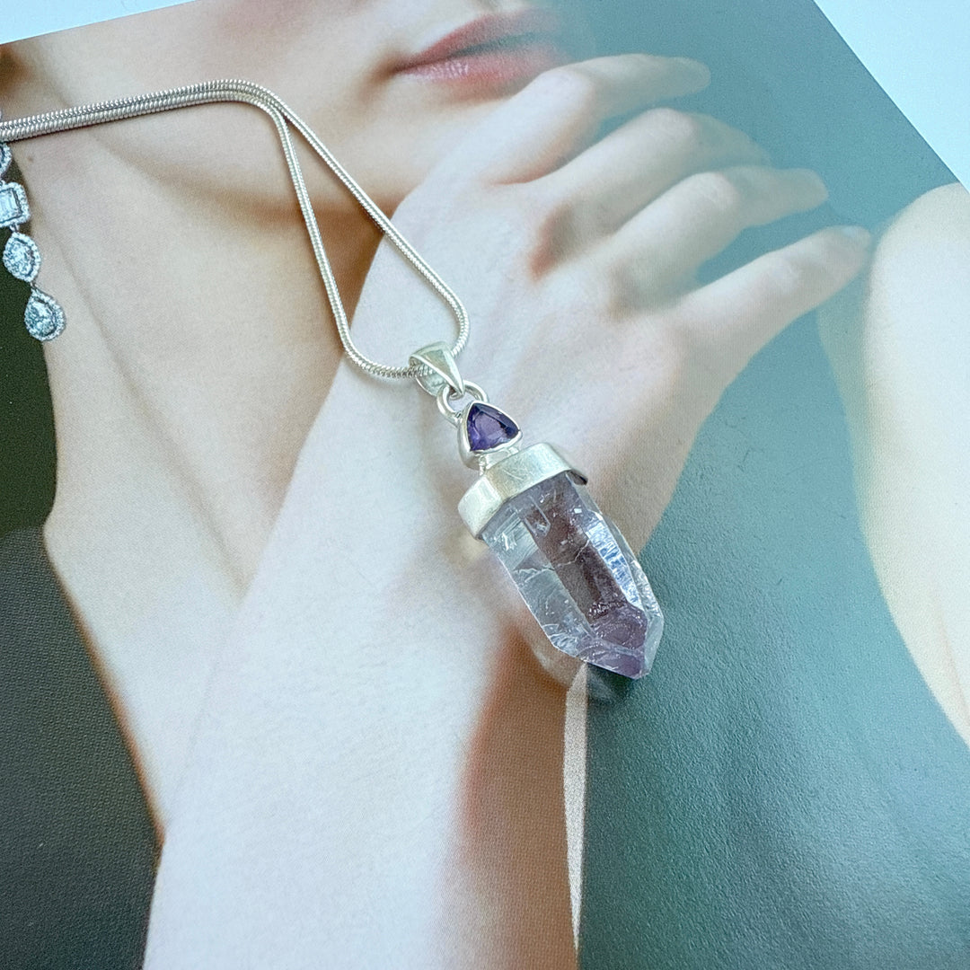 Lavender & Amethyst Pendant
