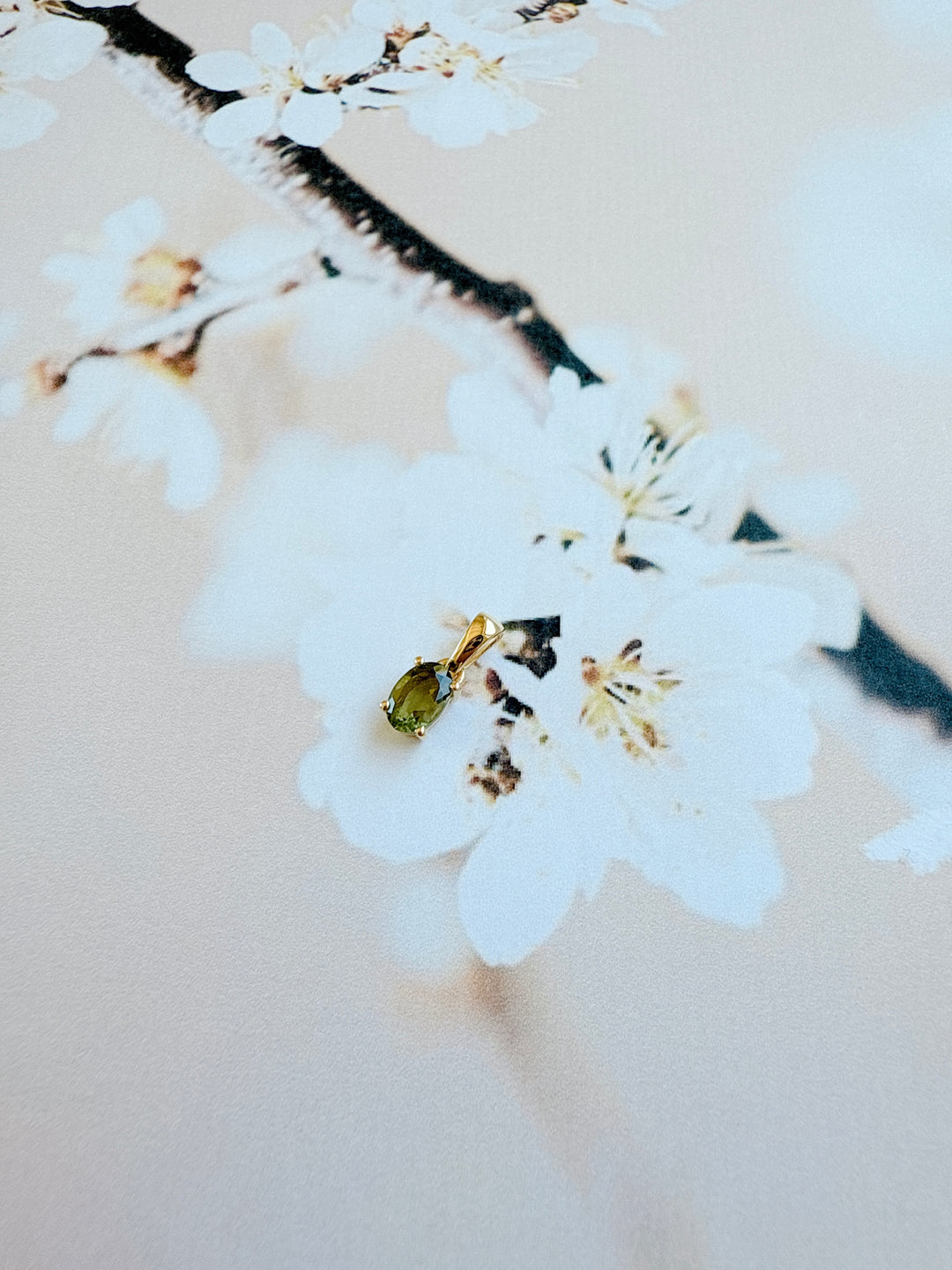 18k Gold Vermeil - Moldavite Faceted Pendants