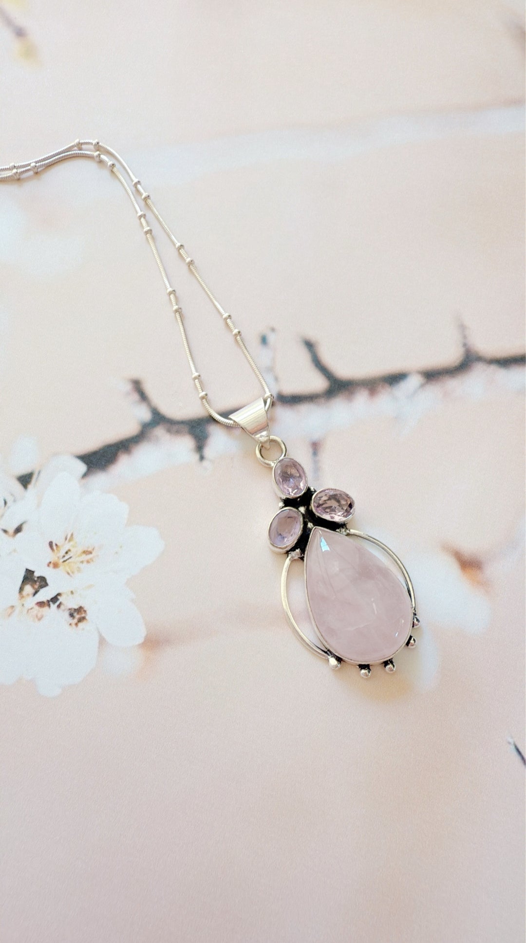 Rose Quartz & Pink Kunzite Pendant