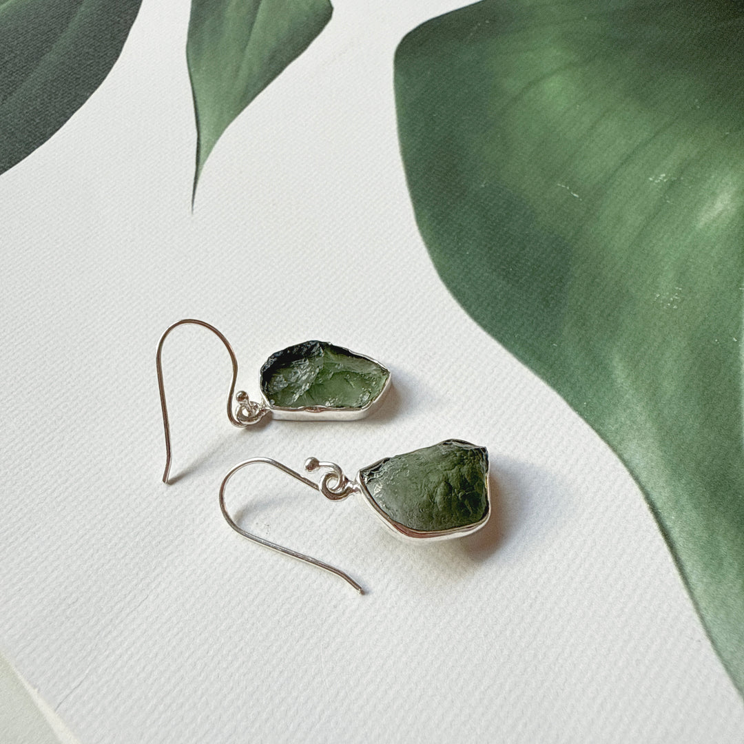 Moldavite Earrings