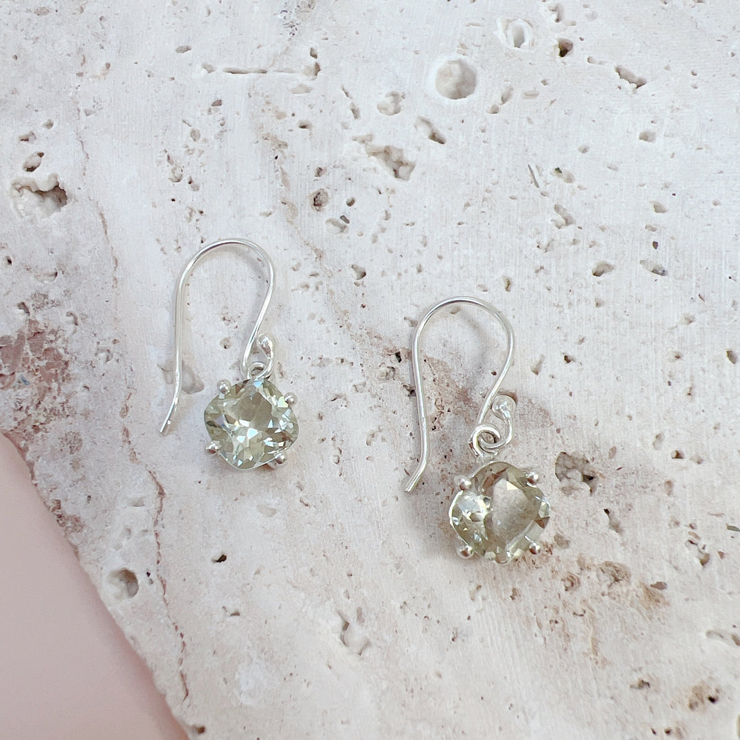 Green Amethyst Earrings
