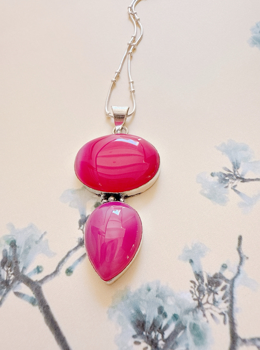 Pink Botswana Agate Pendant