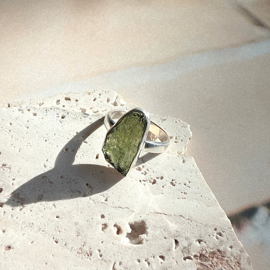 Moldavite Ring