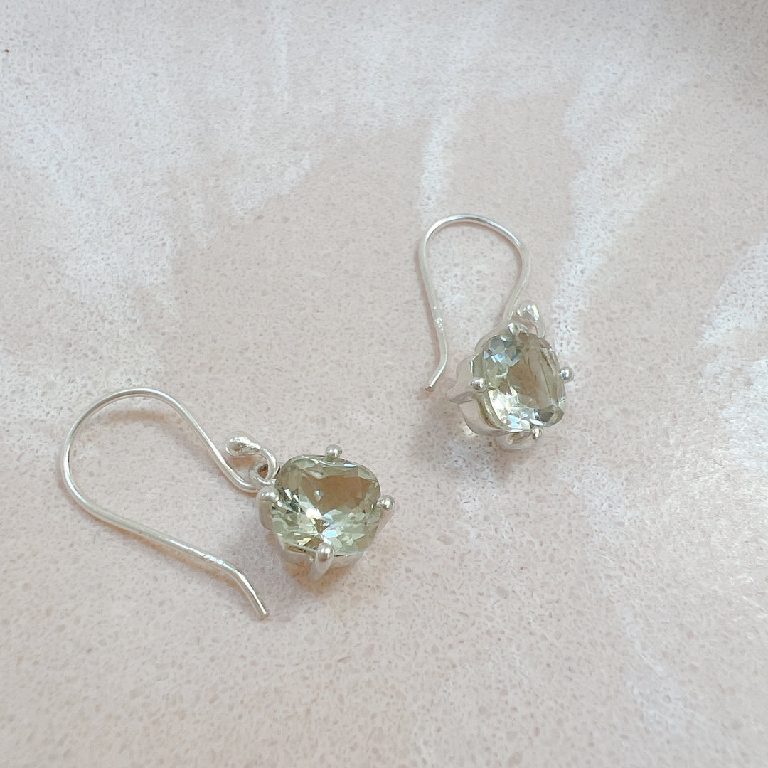 Green Amethyst Earrings