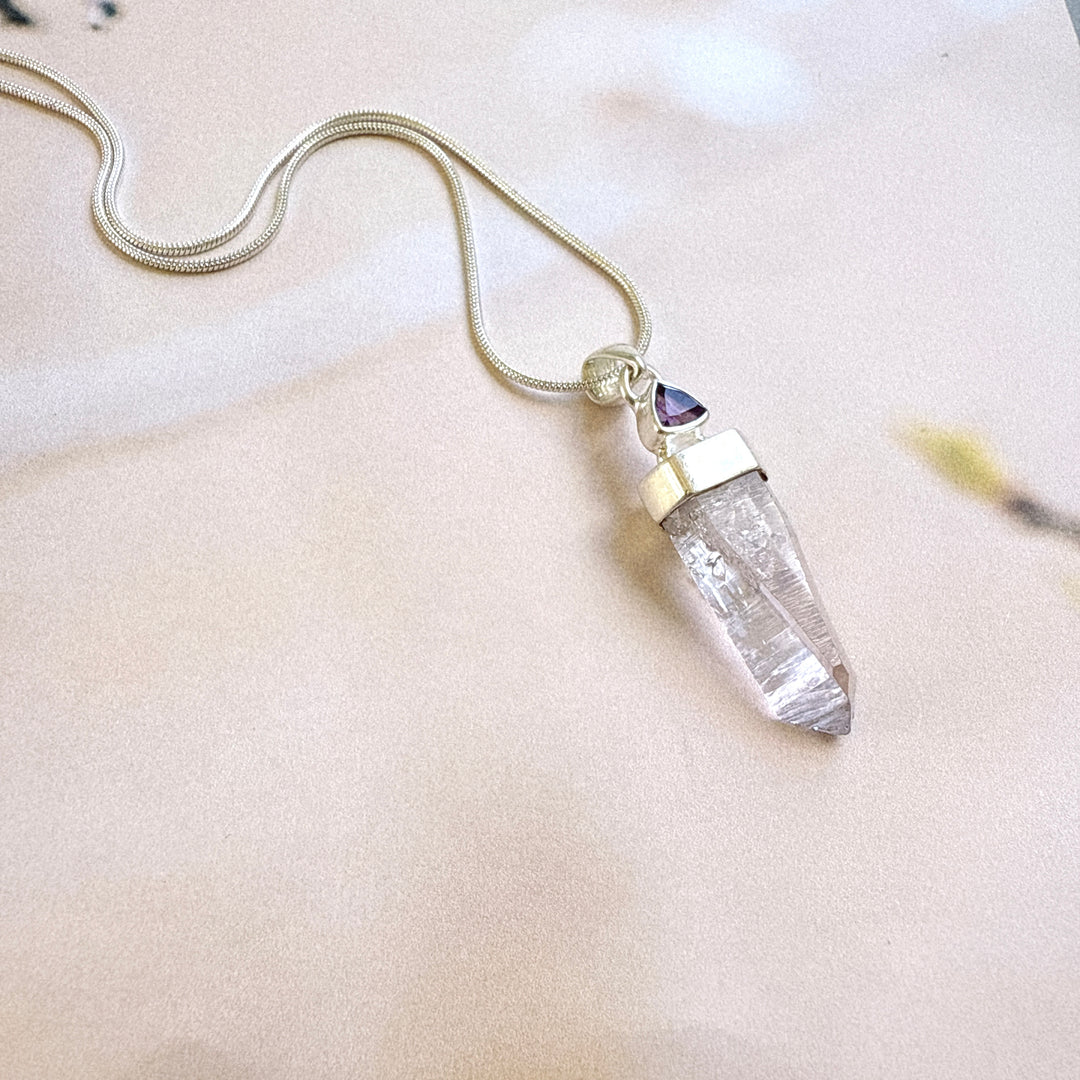 Lavender & Amethyst Pendant