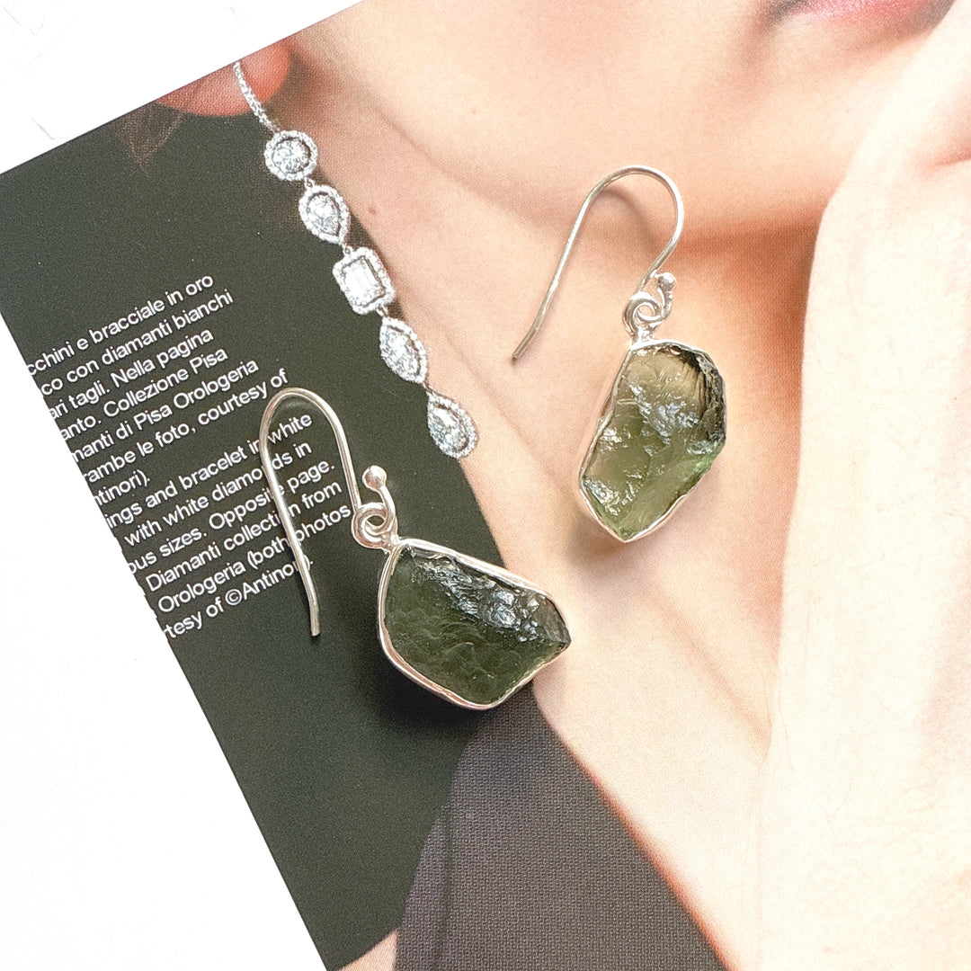 Moldavite Earrings