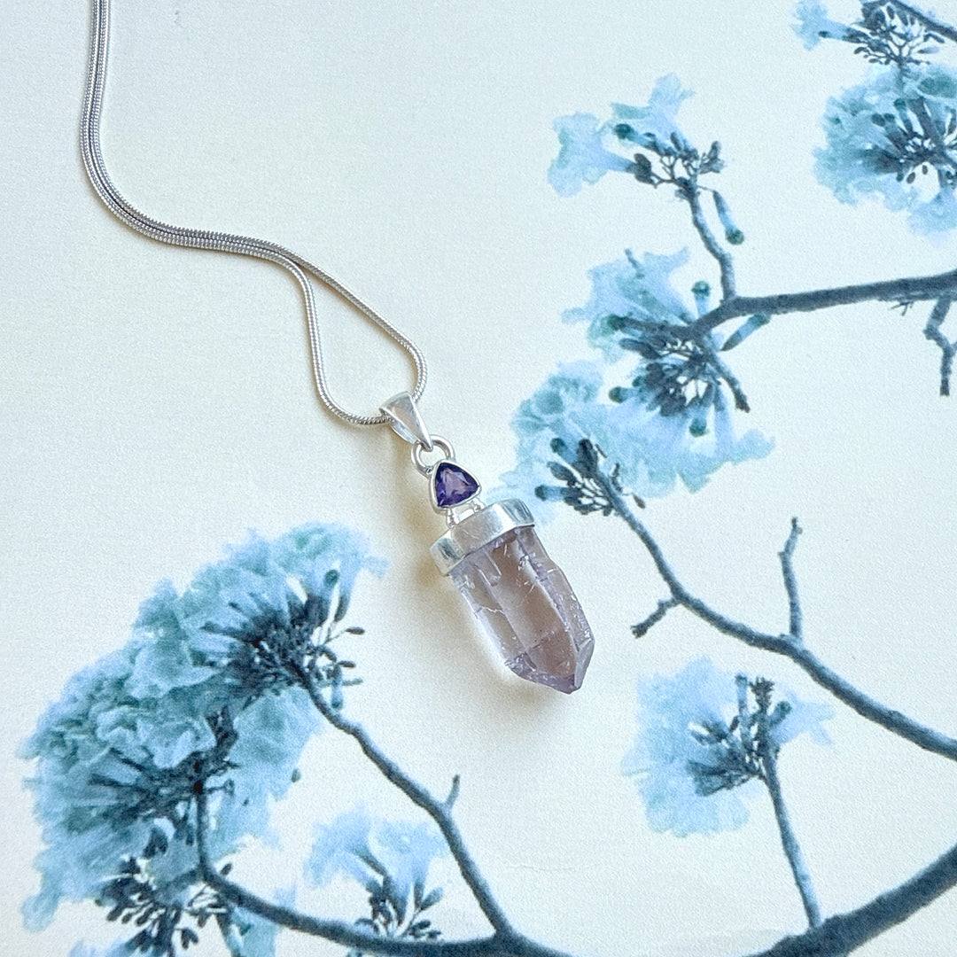 Lavender & Amethyst Pendant