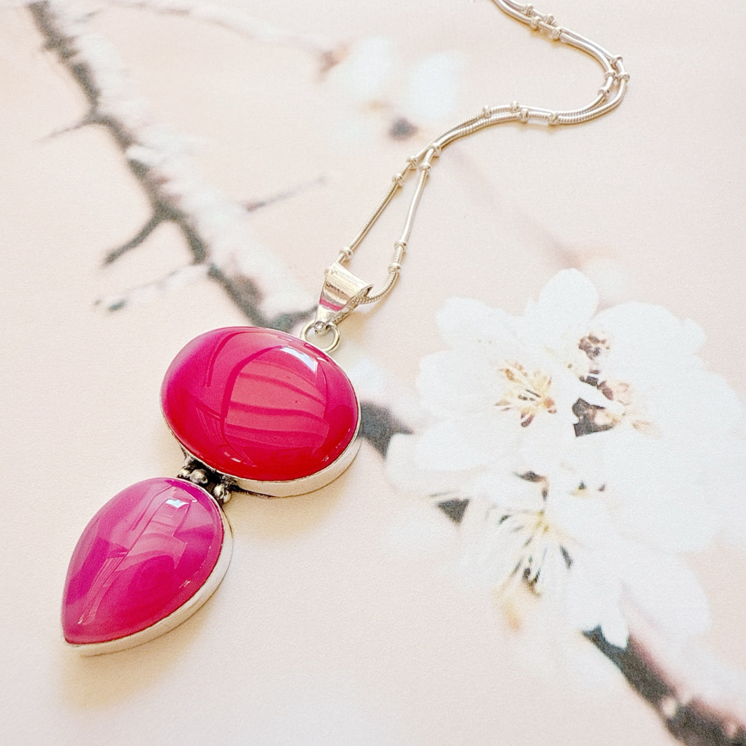 Pink Botswana Agate Pendant