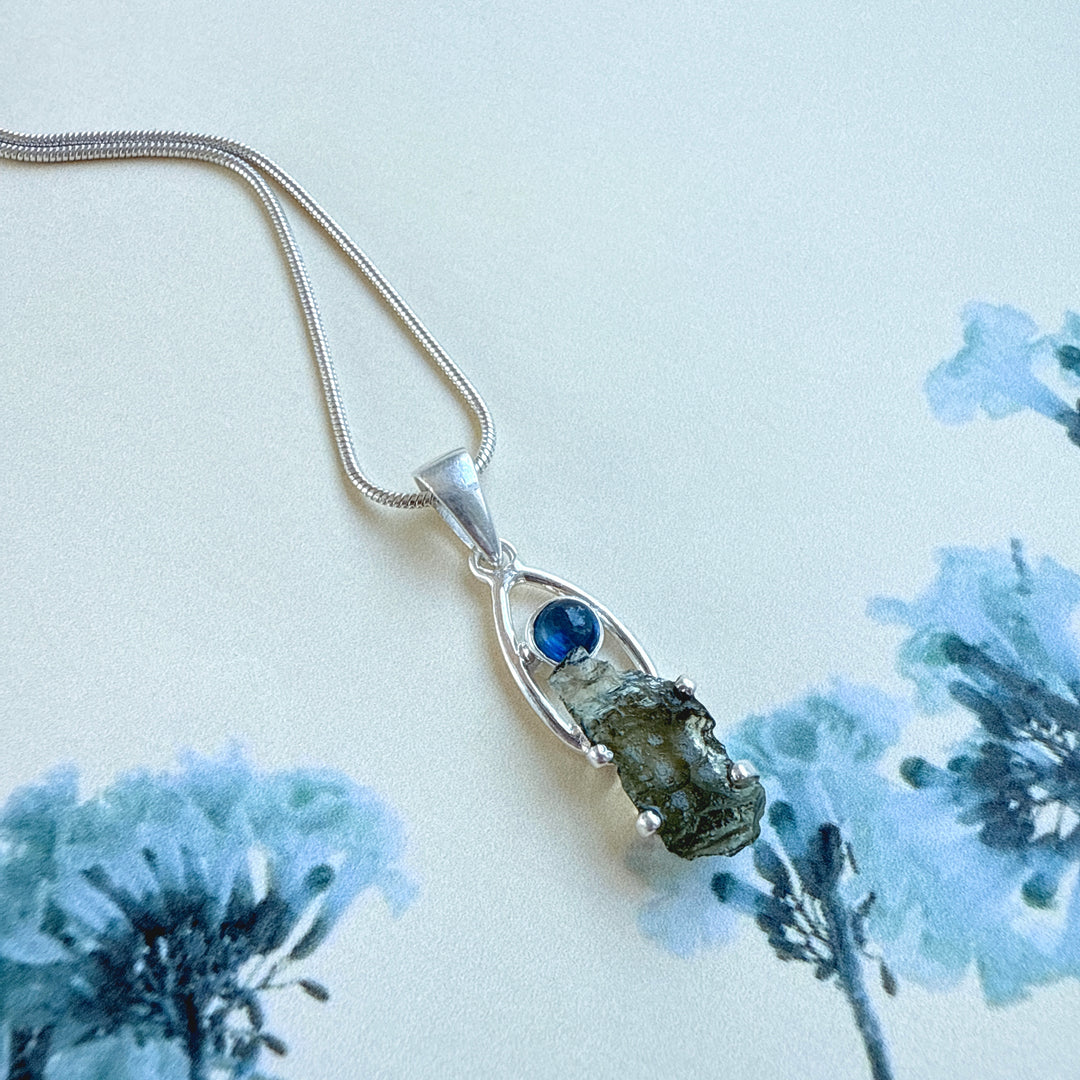 Tanzanite & Moldavite Pendant