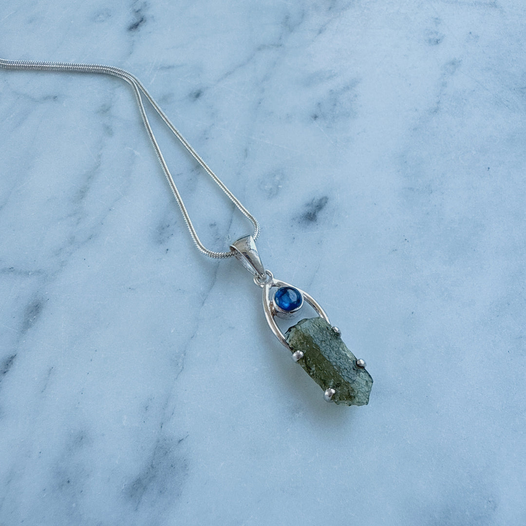 Tanzanite & Moldavite Pendant