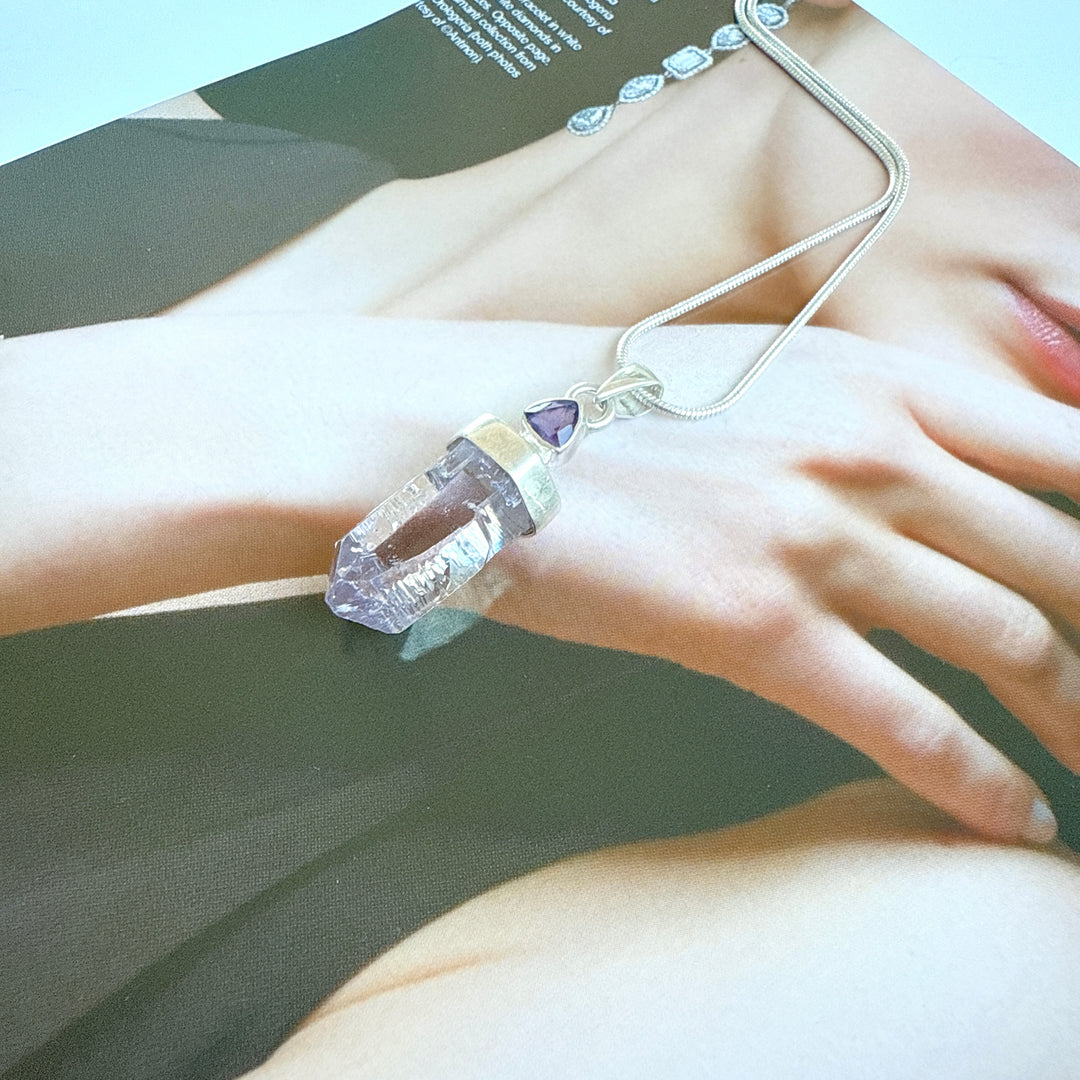 Lavender & Amethyst Pendant