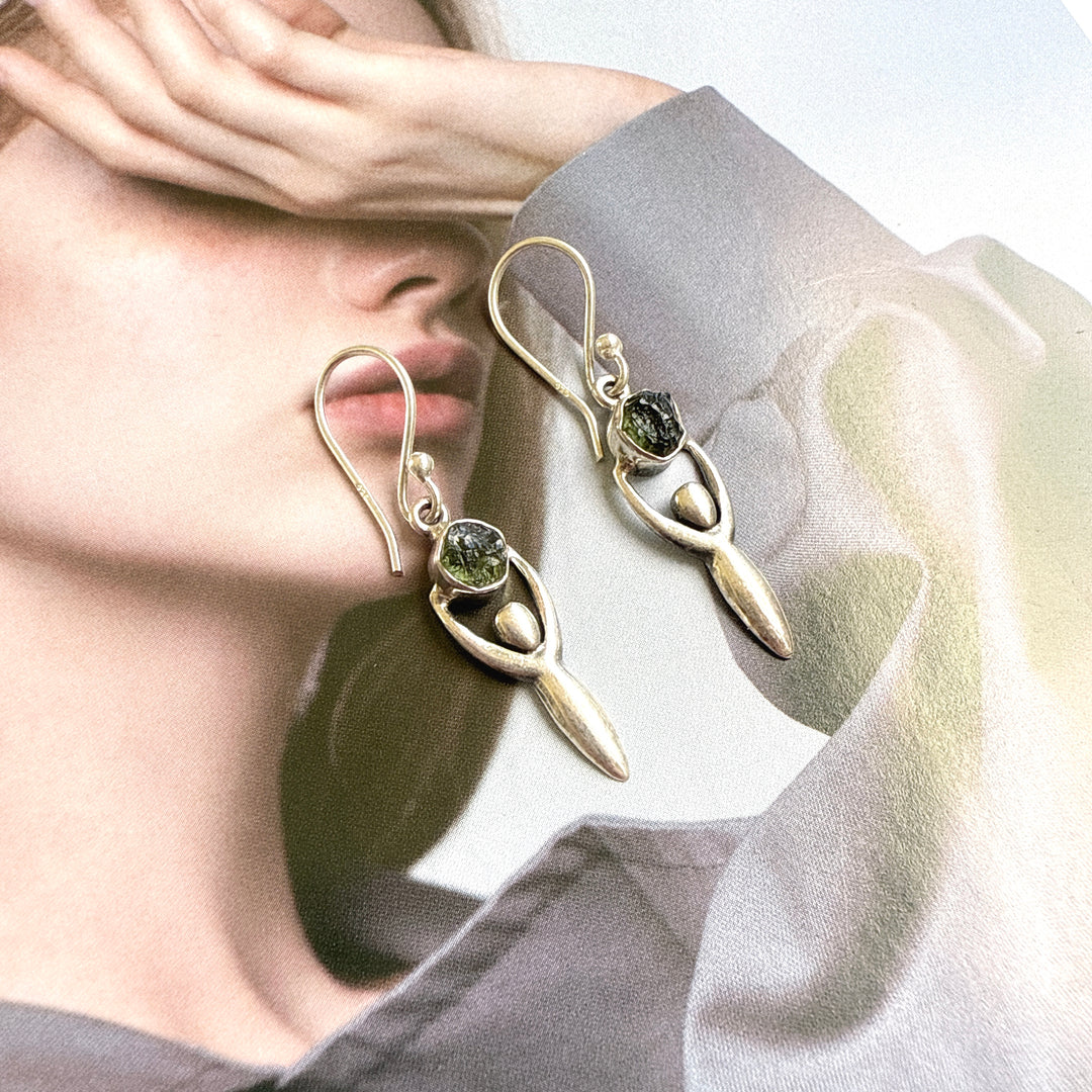 Moldavite Earrings
