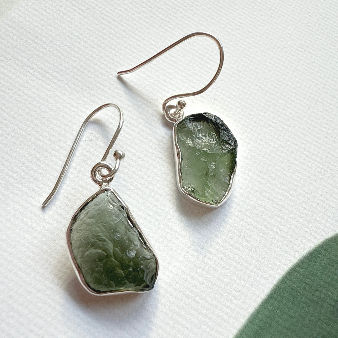 Moldavite Earrings