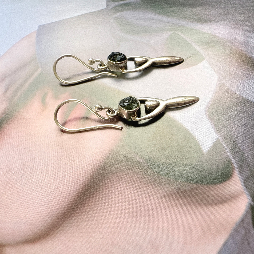 Moldavite Earrings