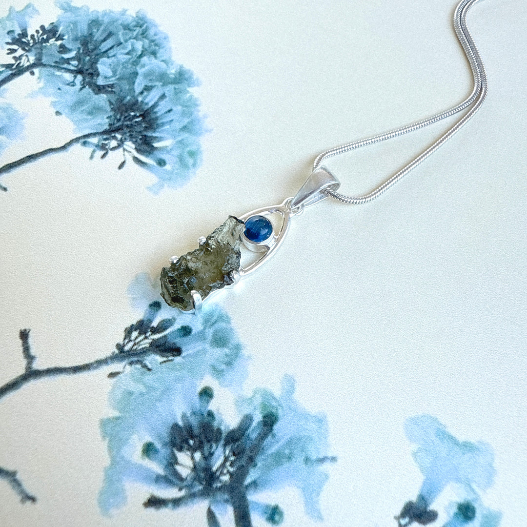 Tanzanite & Moldavite Pendant