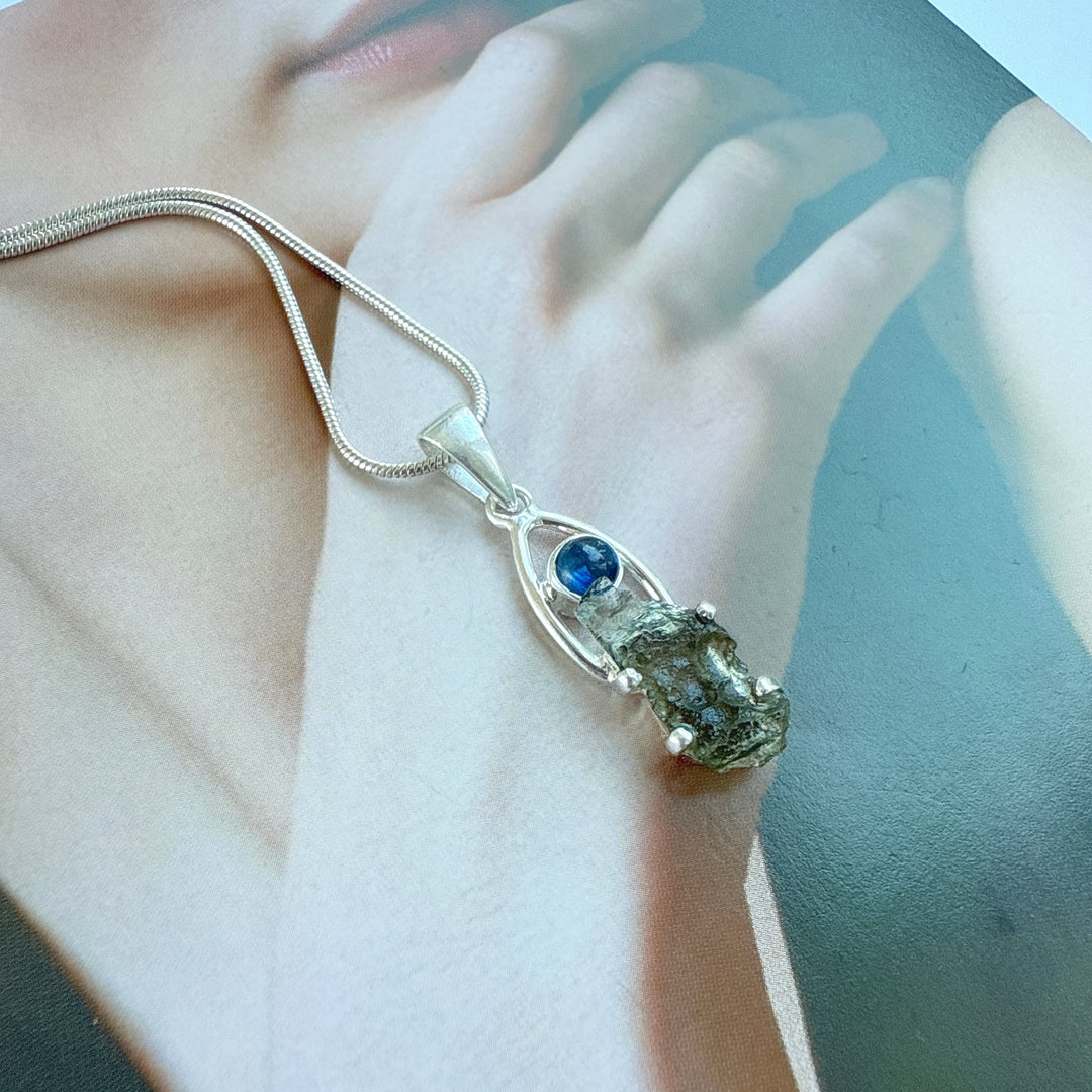 Tanzanite & Moldavite Pendant