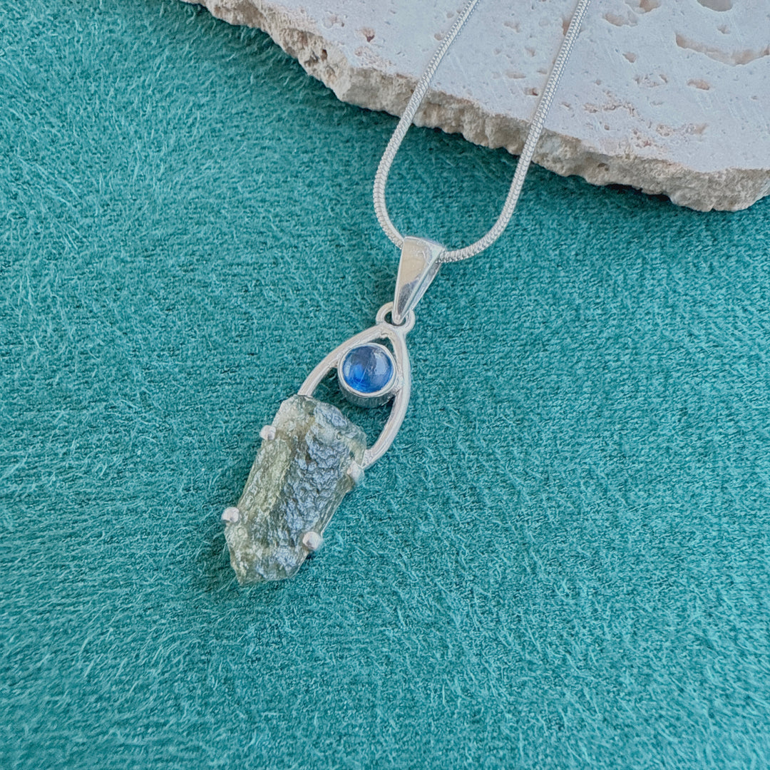 Tanzanite & Moldavite Pendant