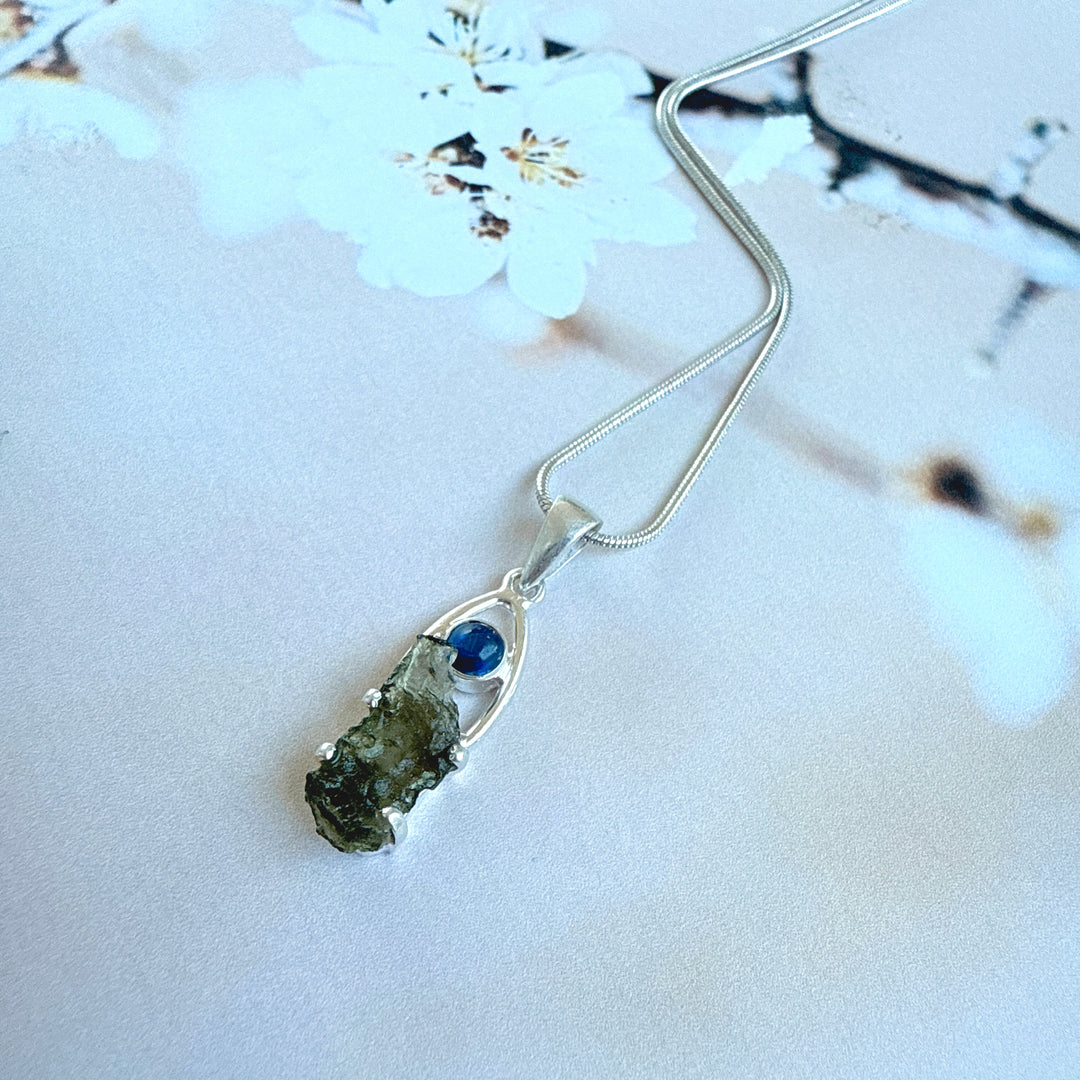 Tanzanite & Moldavite Pendant