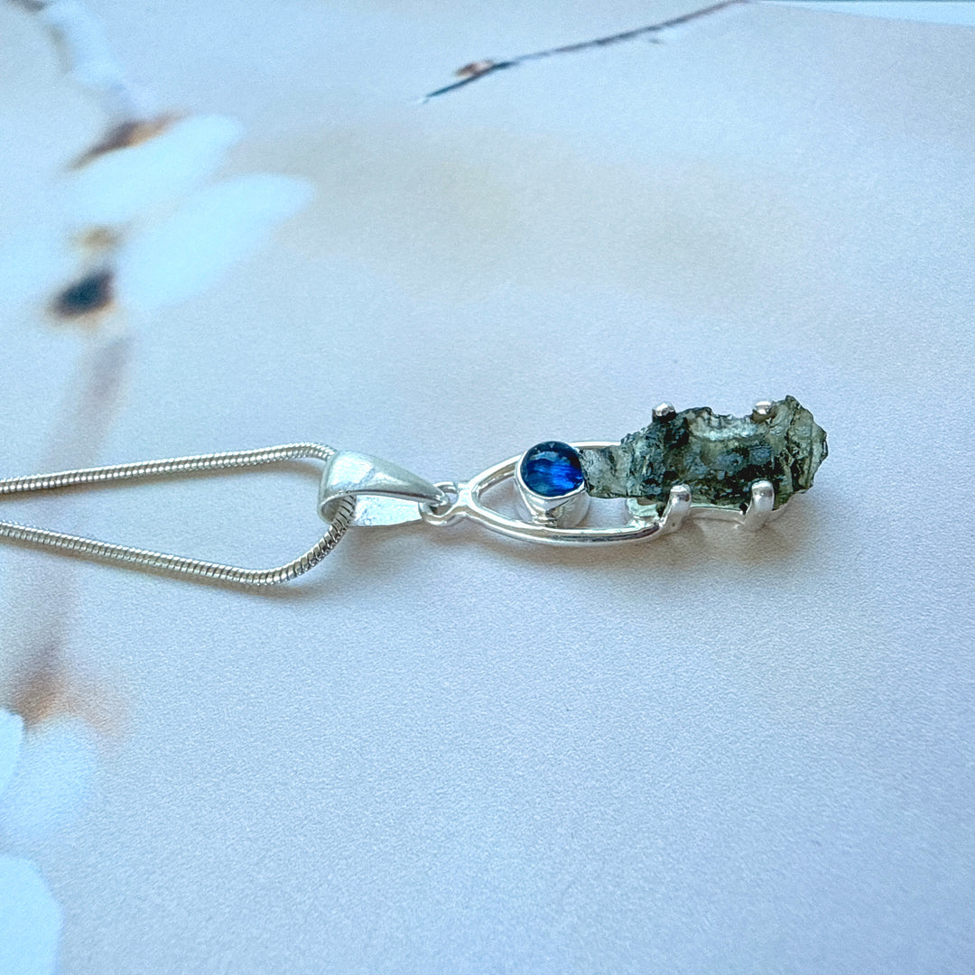 Tanzanite & Moldavite Pendant