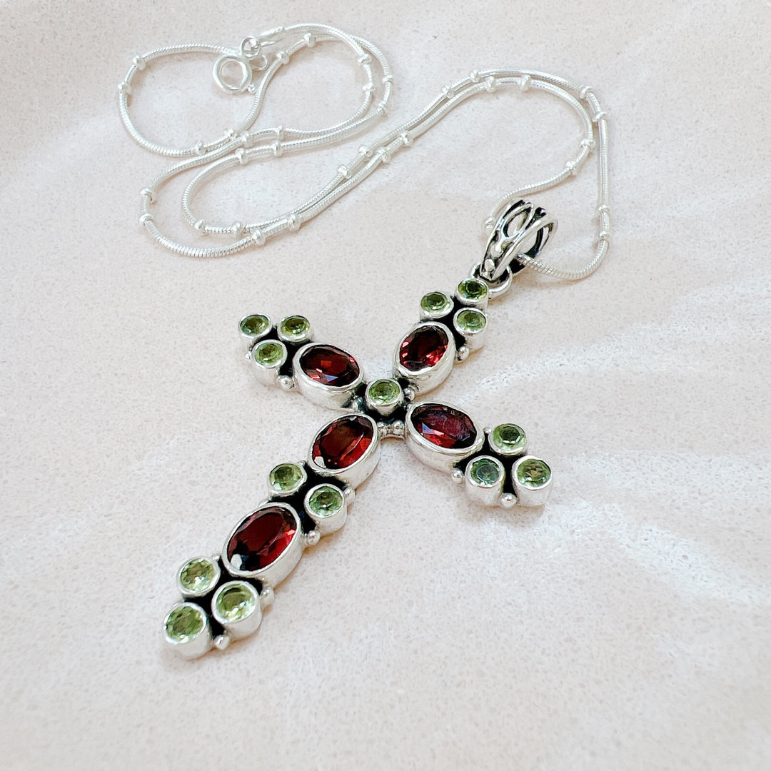 Garnet & Peridot Pendant