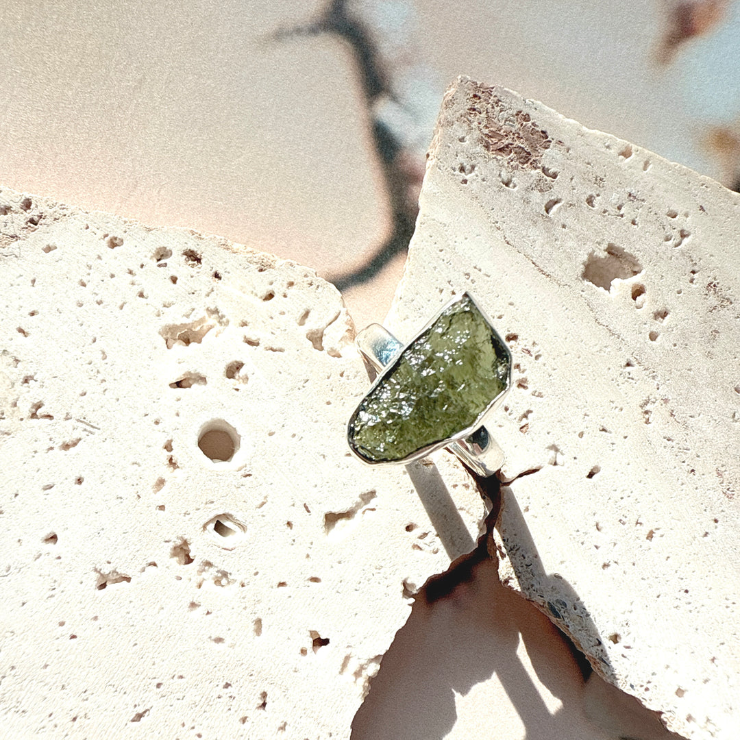 Moldavite Ring