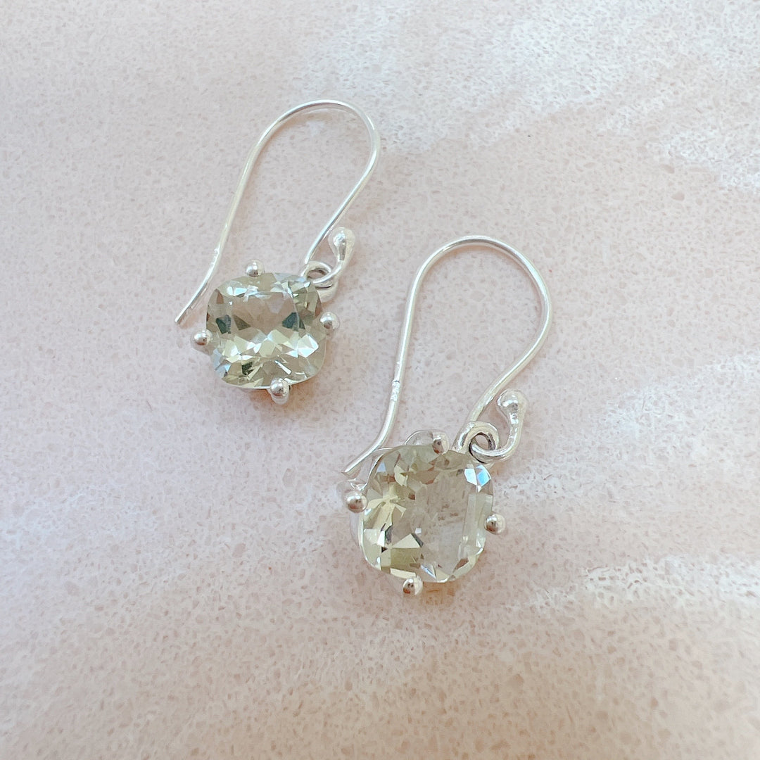 Green Amethyst Earrings