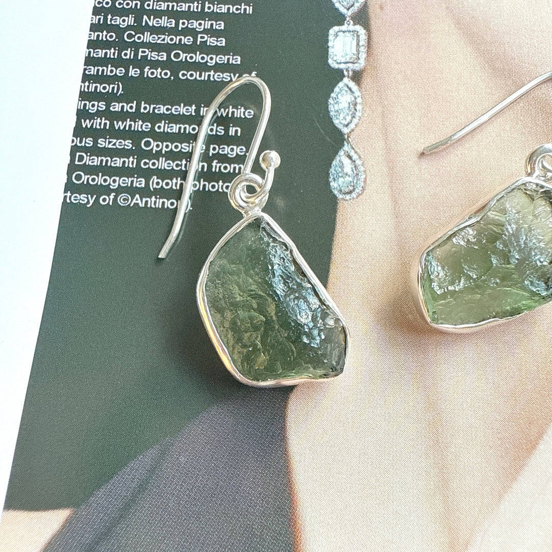 Moldavite Earrings
