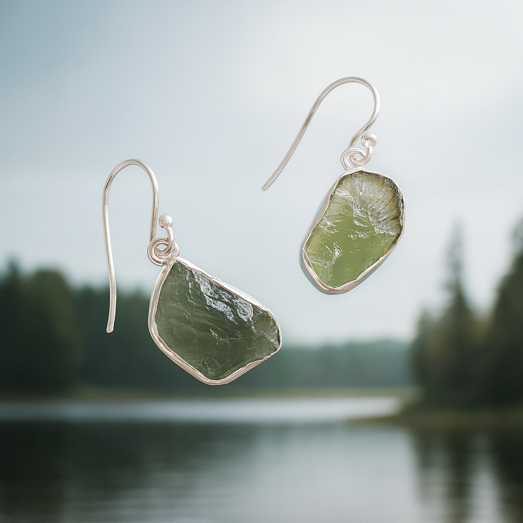 Moldavite Earrings