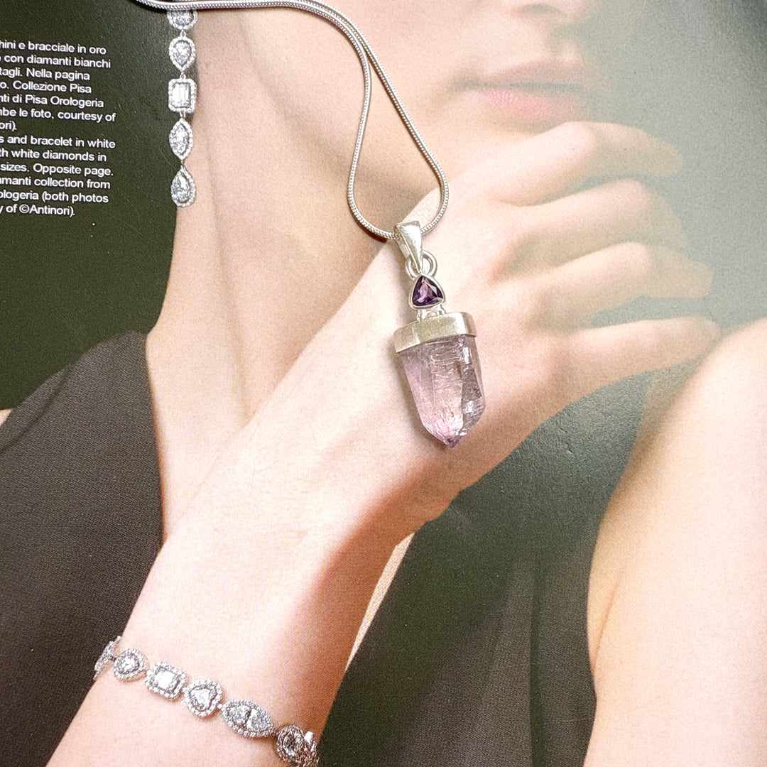 Lavender & Amethyst Pendant