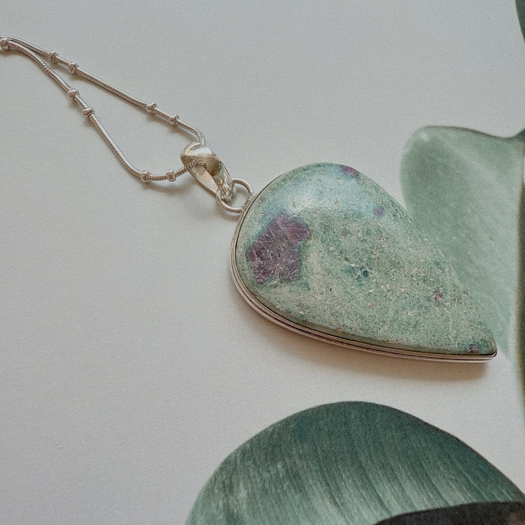 Ruby Fuchsite Gemstone Pendant